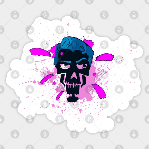 Neon Skull , blood flash Sticker by TrendsCollection